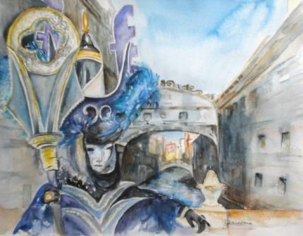 Maske vor der Seufzerbr�cke